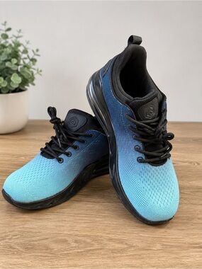 Mens Non Slip Work Shoes Sz 8.5 Waterproof Slip Resistant Sneakers Blue NEW